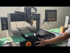Máquina de distribución de pegamento SMT de doble mesa con sistema PC y CCD