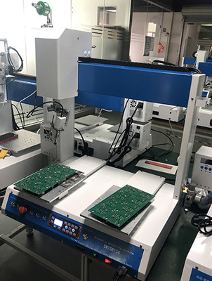 Un buen precio. Máquina de soldadura de PCB automática de doble mesa de 250x300 mm 0.5S por punto en línea